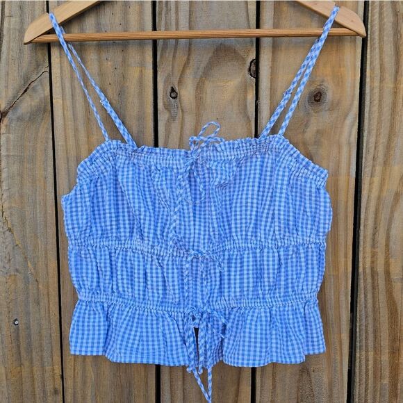 Blue Gingham Women's Top - Picture 3 of 8